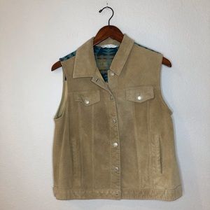 Pendleton Aztec Southwest leather vest